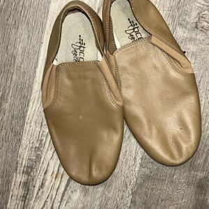 Girls Tan Leather Dance  Shoes